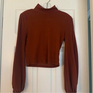 HYFVE Rust Turtleneck Crop Top